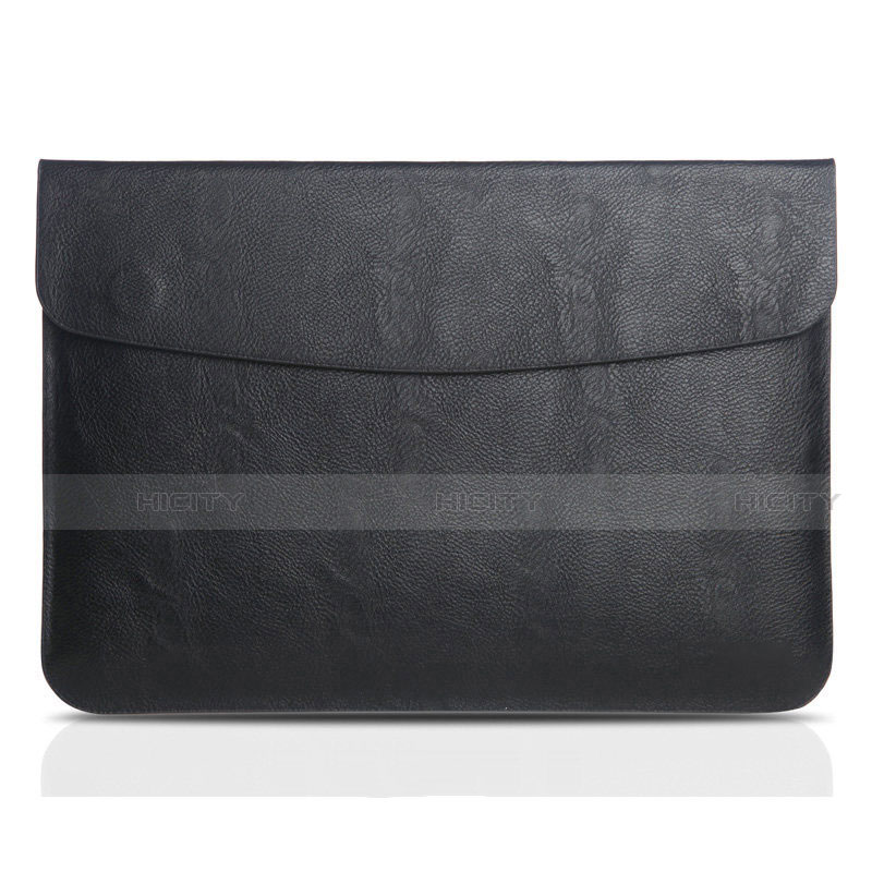 Double Pochette Housse Cuir L06 pour Apple MacBook Air 13.3 pouces (2018) Noir Plus