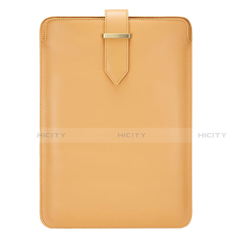 Double Pochette Housse Cuir L06 pour Huawei Matebook X Pro (2020) 13.9 Orange Plus