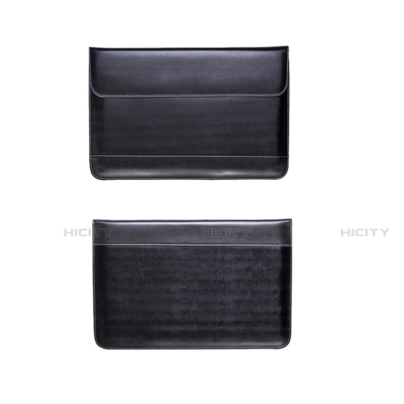 Double Pochette Housse Cuir L14 pour Apple MacBook Air 13 pouces (2020) Noir Plus