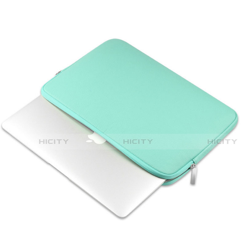 Double Pochette Housse Cuir L16 pour Apple MacBook Air 13.3 pouces (2018) Vert Plus