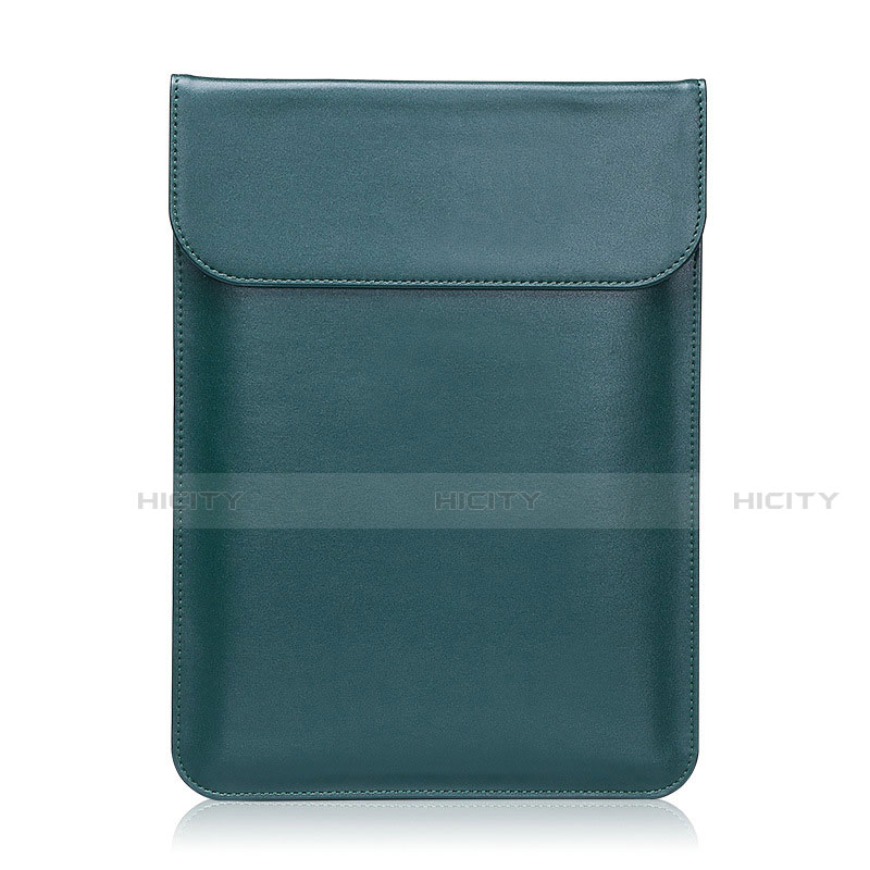 Double Pochette Housse Cuir L21 pour Apple MacBook Air 13.3 pouces (2018) Vert Plus