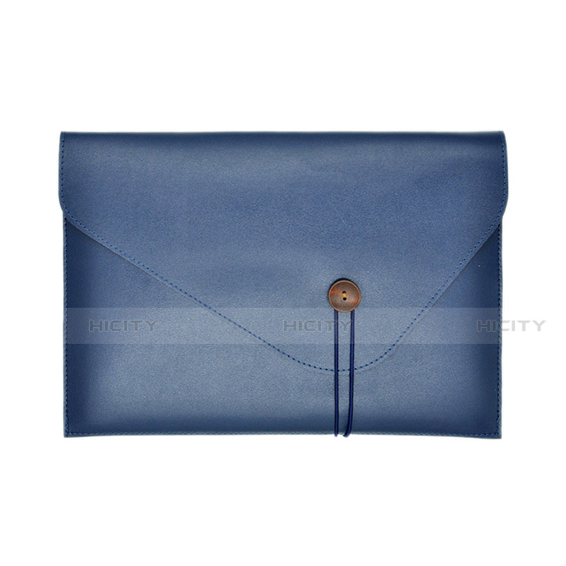 Double Pochette Housse Cuir L22 pour Apple MacBook Air 13.3 pouces (2018) Bleu Plus