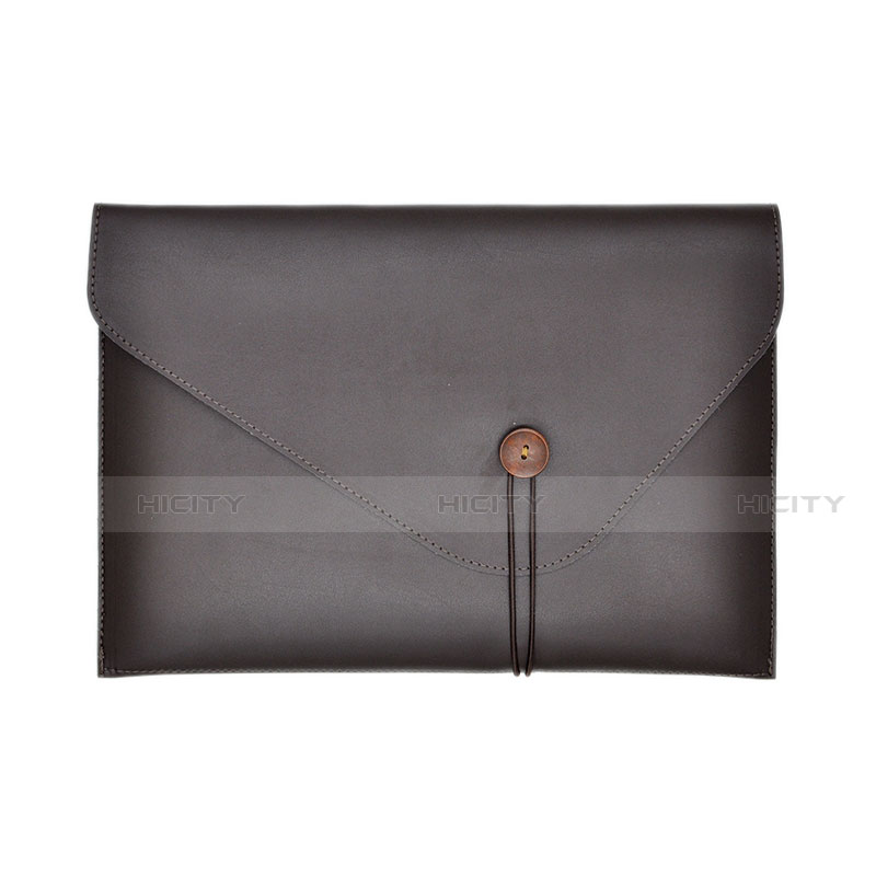 Double Pochette Housse Cuir L22 pour Apple MacBook Air 13.3 pouces (2018) Marron Plus