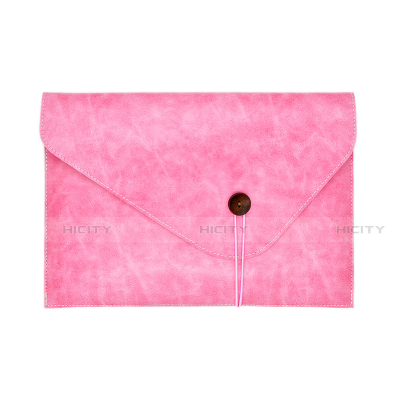 Double Pochette Housse Cuir L23 pour Apple MacBook 12 pouces Rose Plus