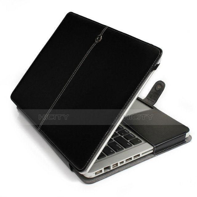 Double Pochette Housse Cuir L24 pour Apple MacBook Air 13 pouces (2020) Noir Plus