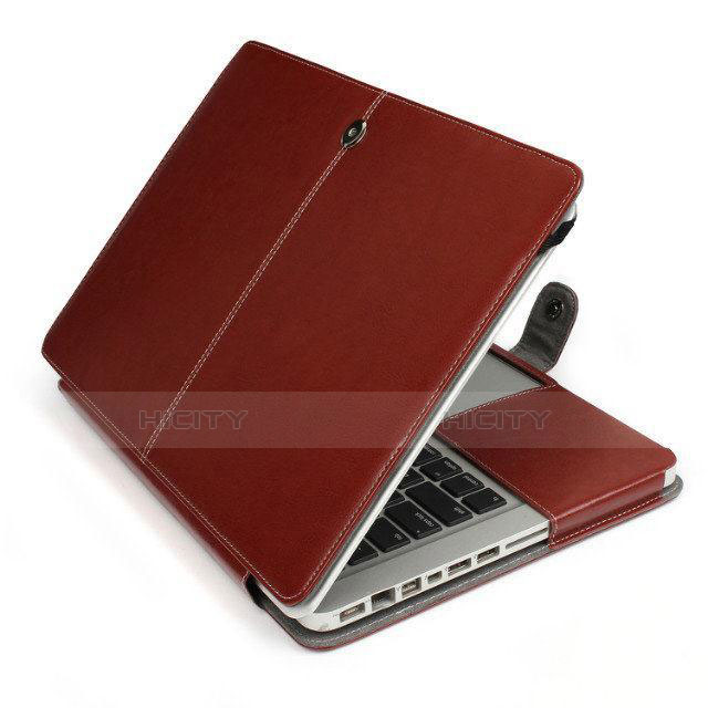 Double Pochette Housse Cuir L24 pour Apple MacBook Pro 15 pouces Retina Marron Plus