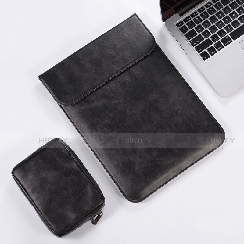 Double Pochette Housse Cuir pour Apple MacBook Air 13.3 pouces (2018) Plus