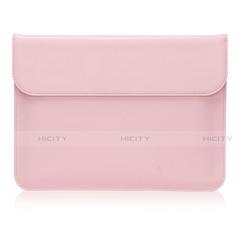 Double Pochette Housse Cuir pour Huawei Matebook 13 (2020) Rose Plus