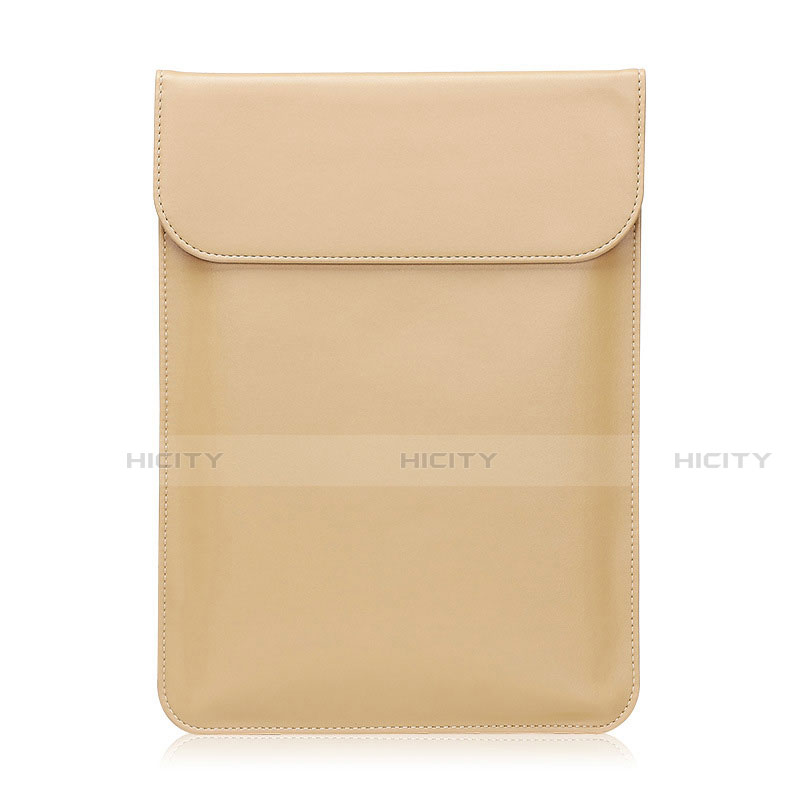 Double Pochette Housse Cuir pour Samsung Galaxy Book S 13.3 SM-W767 Or Plus