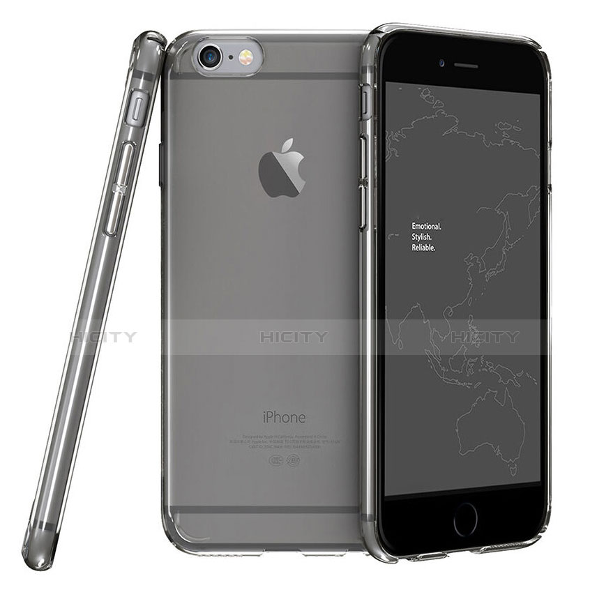 Etui Antichocs Rigide Transparente Crystal pour Apple iPhone 6 Plus Gris Plus