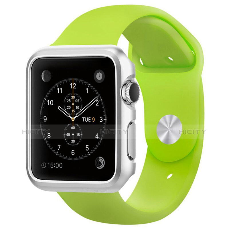 Etui Bumper Luxe Aluminum Metal C01 pour Apple iWatch 3 42mm Argent Plus