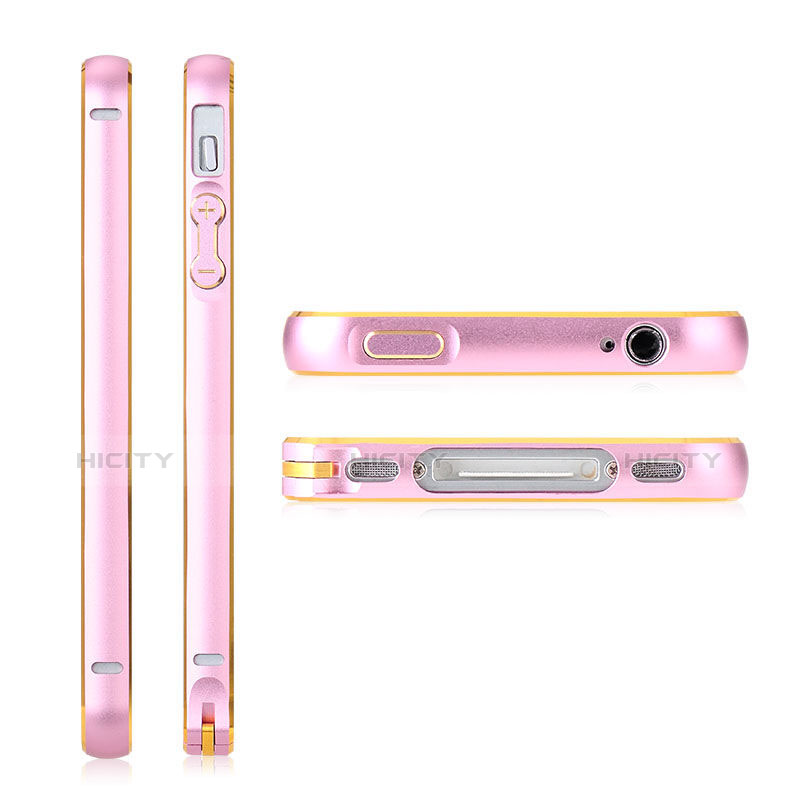 Etui Bumper Luxe Aluminum Metal pour Apple iPhone 4 Rose Plus