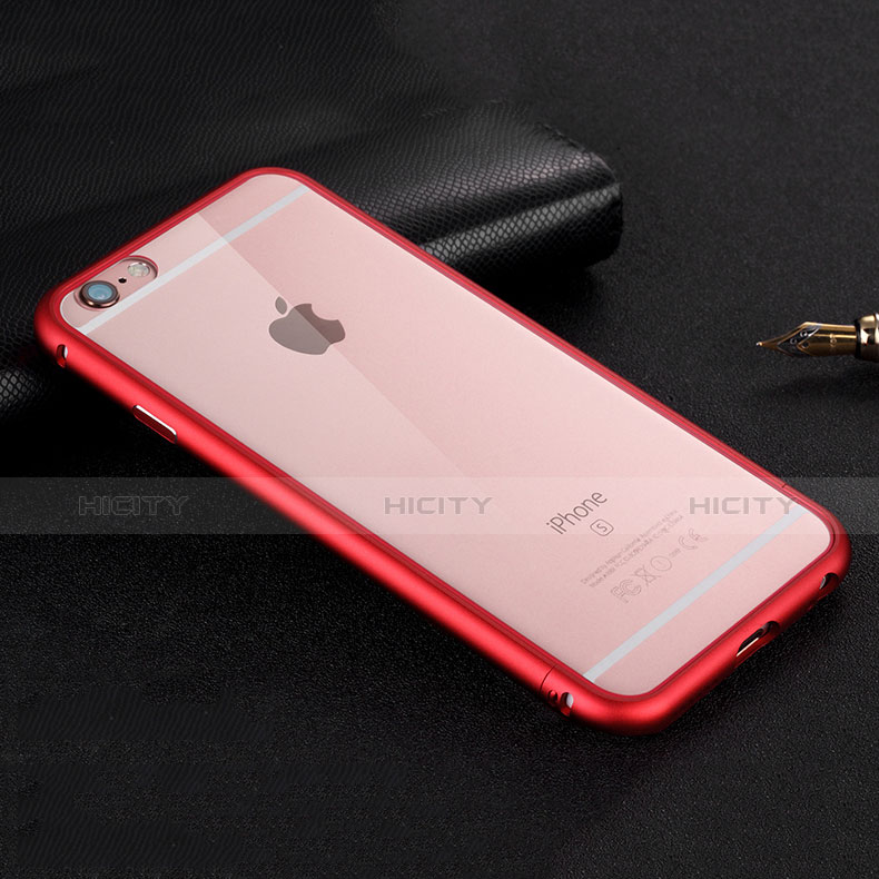 Etui Bumper Luxe Aluminum Metal pour Apple iPhone 6S Plus Rouge Plus