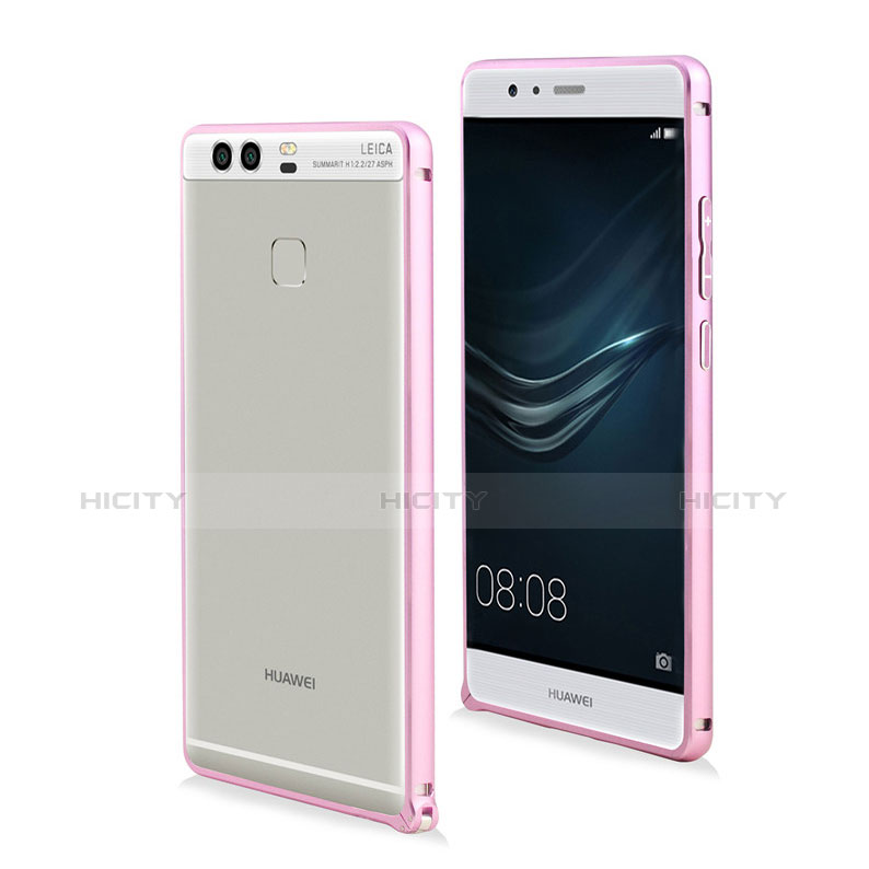 Etui Bumper Luxe Aluminum Metal pour Huawei P9 Rose Plus