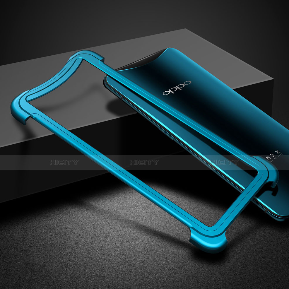 Etui Bumper Luxe Aluminum Metal pour Oppo Find X Bleu Plus