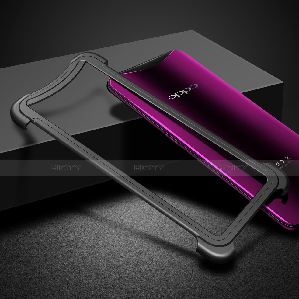 Etui Bumper Luxe Aluminum Metal pour Oppo Find X Noir Plus