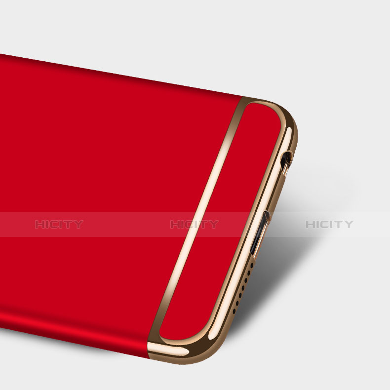 Etui Bumper Luxe Metal et Plastique avec Support Bague Anneau pour Huawei Honor 8 Rouge Plus