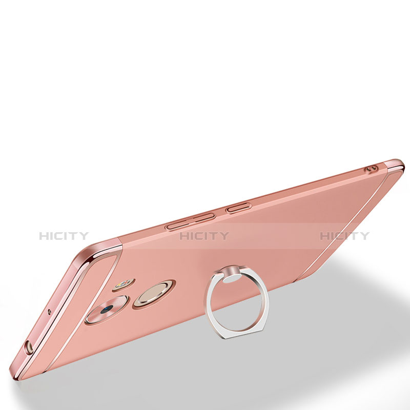 Etui Bumper Luxe Metal et Plastique avec Support Bague Anneau pour Huawei Mate 8 Or Rose Plus