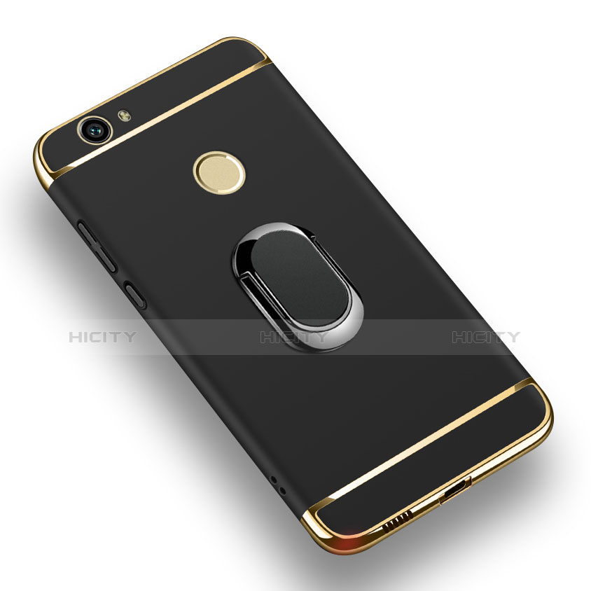 Etui Bumper Luxe Metal et Plastique avec Support Bague Anneau pour Huawei Nova Noir Plus