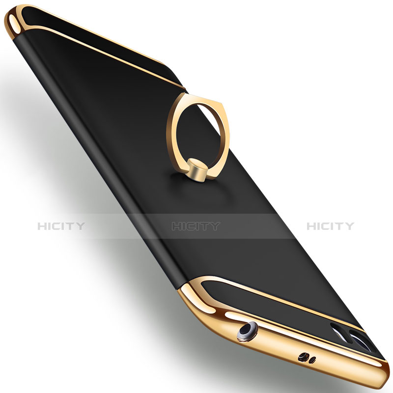 Etui Bumper Luxe Metal et Plastique avec Support Bague Anneau pour Xiaomi Mi 5 Noir Plus