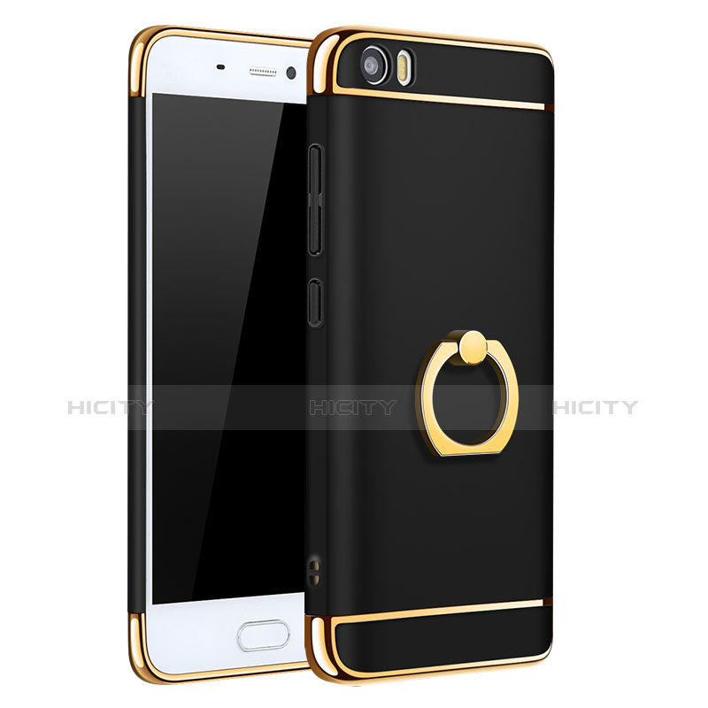 Etui Bumper Luxe Metal et Plastique avec Support Bague Anneau pour Xiaomi Mi 5 Noir Plus