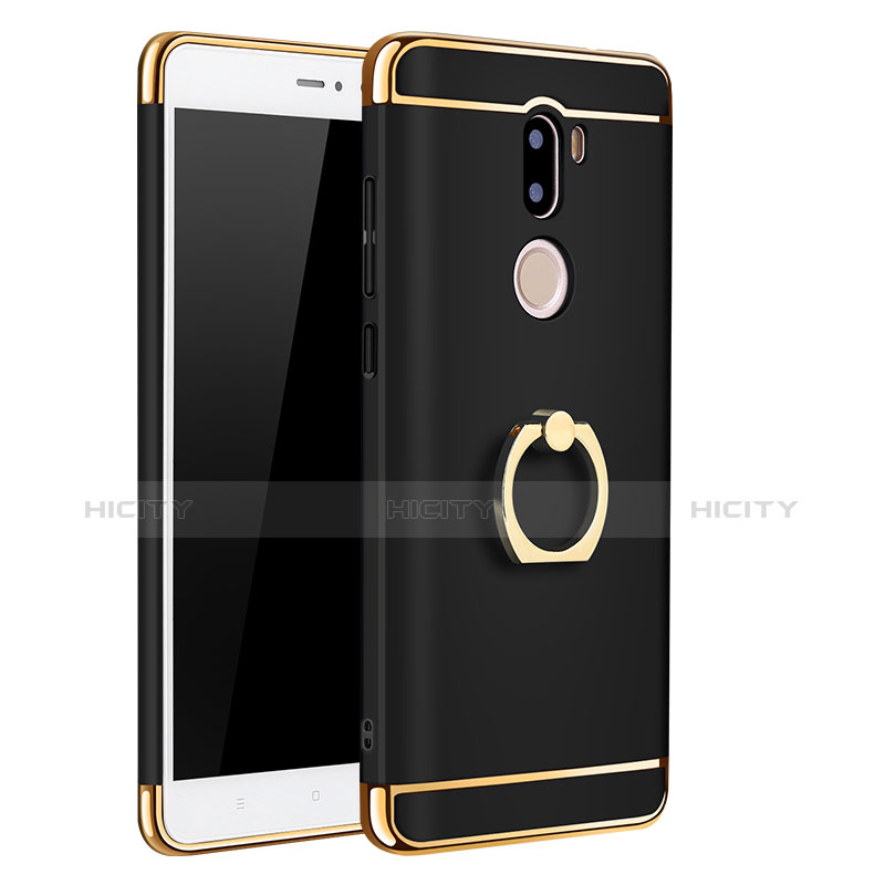 Etui Bumper Luxe Metal et Plastique avec Support Bague Anneau pour Xiaomi Mi 5S Plus Noir Plus