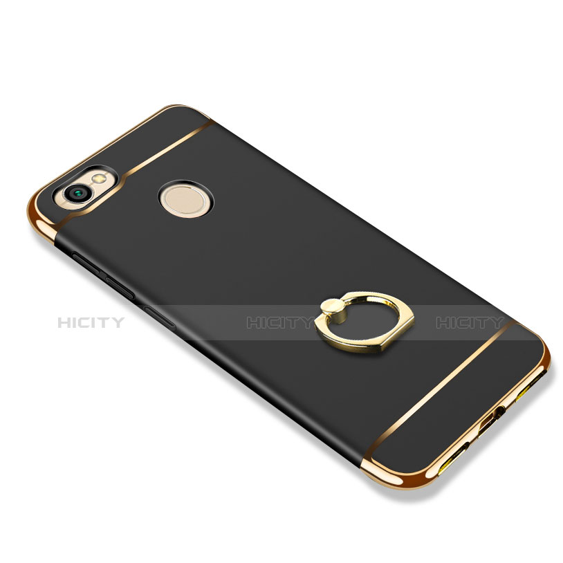 Etui Bumper Luxe Metal et Plastique avec Support Bague Anneau pour Xiaomi Redmi Note 5A High Edition Noir Plus