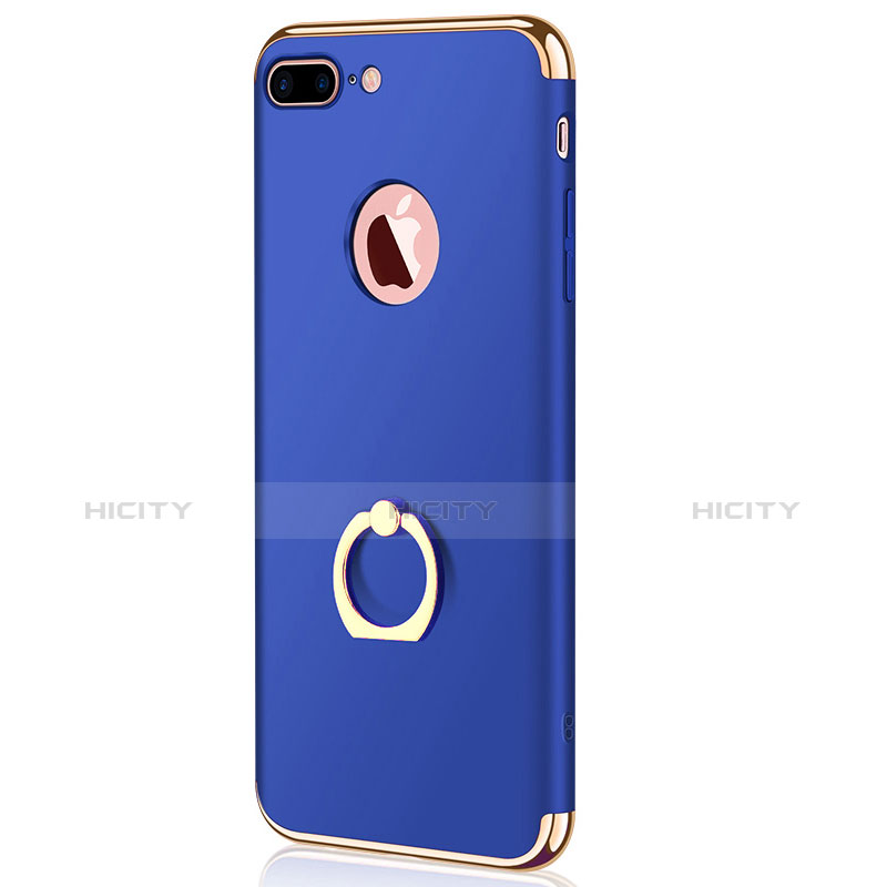 Etui Bumper Luxe Metal et Plastique F04 pour Apple iPhone 7 Plus Bleu Plus