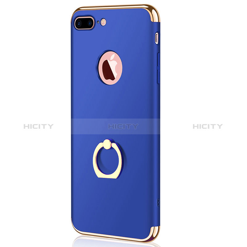 Etui Bumper Luxe Metal et Plastique F04 pour Apple iPhone 8 Plus Bleu Plus