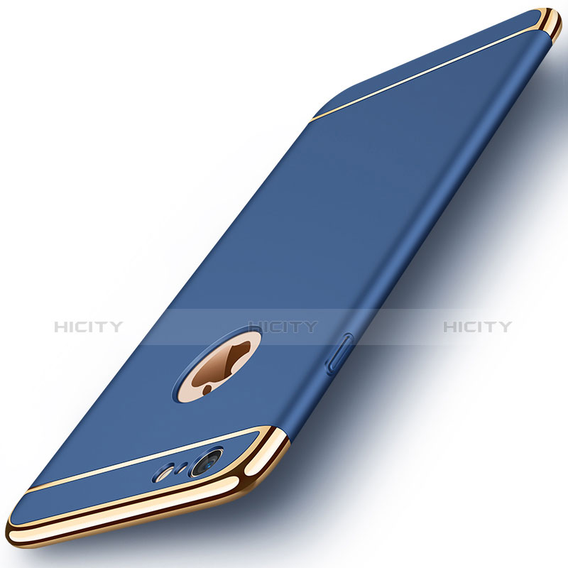 Etui Bumper Luxe Metal et Plastique M01 pour Apple iPhone 6 Plus Bleu Plus