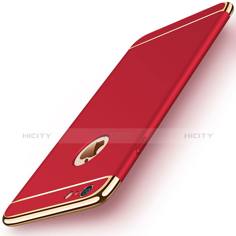 Etui Bumper Luxe Metal et Plastique M01 pour Apple iPhone 6 Plus Rouge Plus