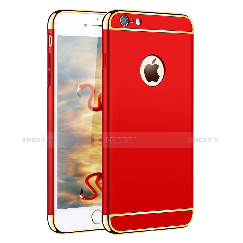 Etui Bumper Luxe Metal et Plastique M01 pour Apple iPhone 6 Plus Rouge Plus