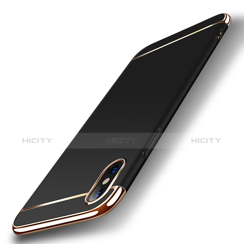 Etui Bumper Luxe Metal et Plastique M01 pour Apple iPhone X Noir Plus