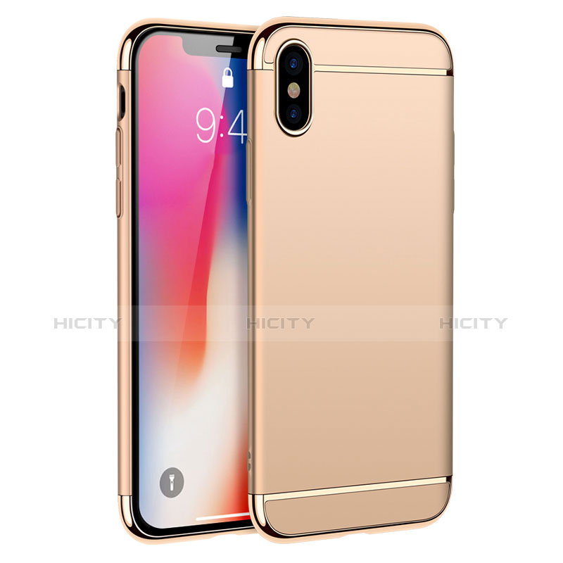 Etui Bumper Luxe Metal et Plastique M01 pour Apple iPhone Xs Max Or Plus