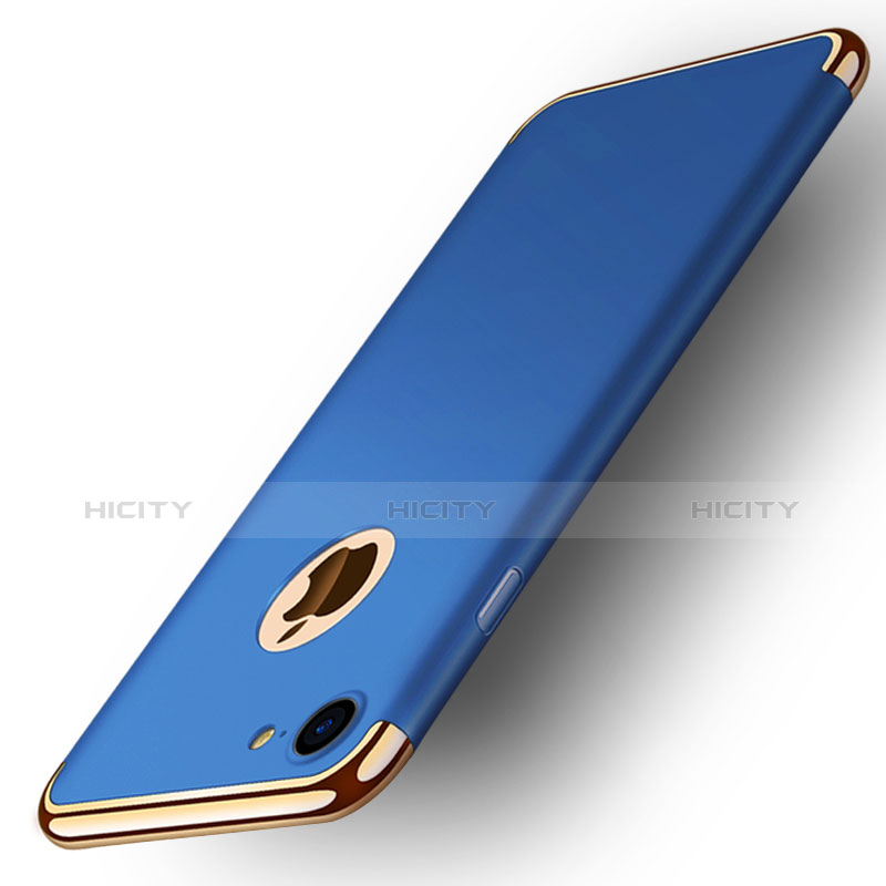 Etui Bumper Luxe Metal et Plastique M02 pour Apple iPhone 7 Bleu Plus