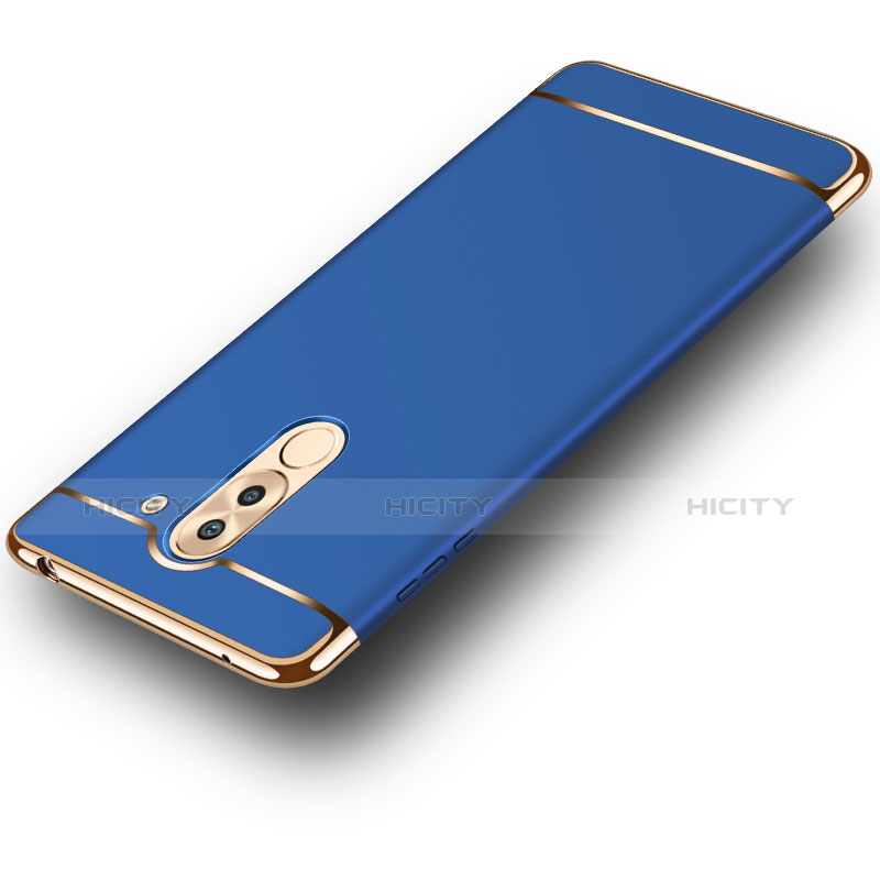 Etui Bumper Luxe Metal et Plastique M03 pour Huawei GR5 (2017) Bleu Plus