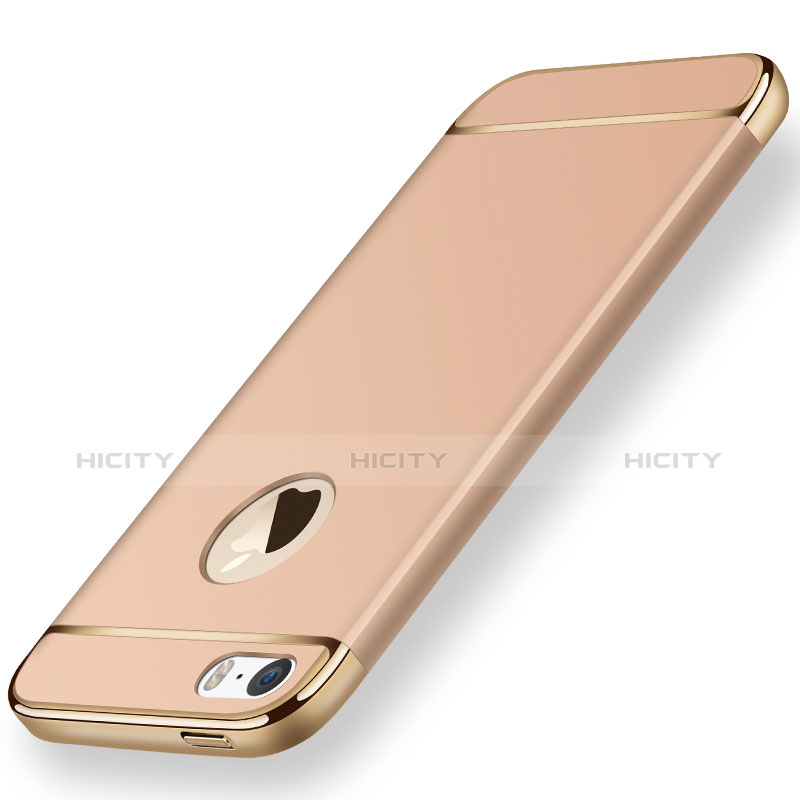 Etui Bumper Luxe Metal et Plastique pour Apple iPhone 5 Or Plus