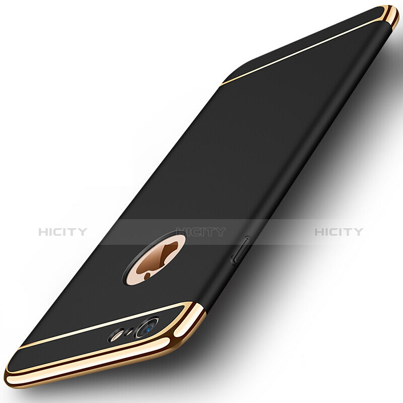 Etui Bumper Luxe Metal et Plastique pour Apple iPhone 6 Noir Plus