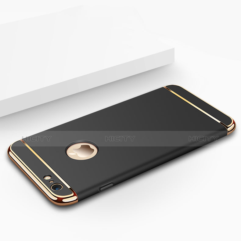 Etui Bumper Luxe Metal et Plastique pour Apple iPhone 6S Noir Plus