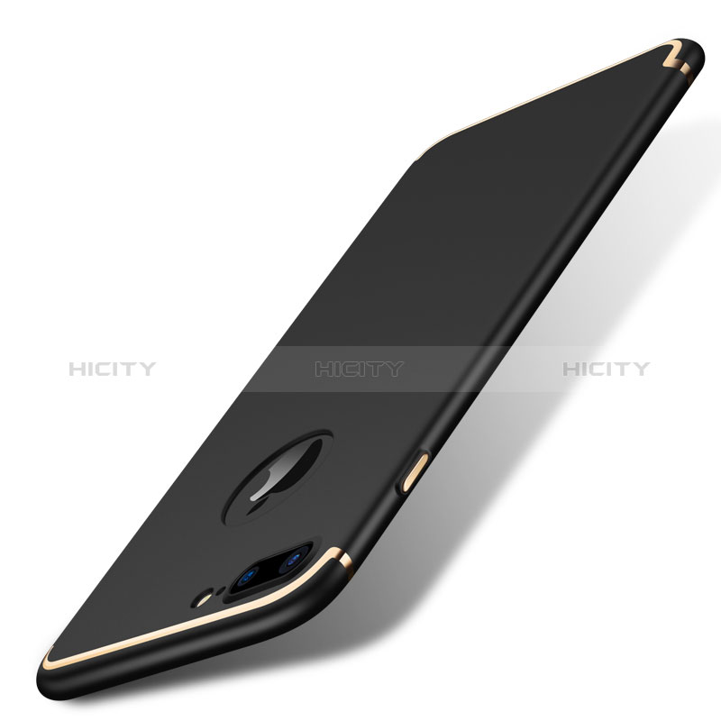 Etui Bumper Luxe Metal et Plastique pour Apple iPhone 8 Plus Noir Plus