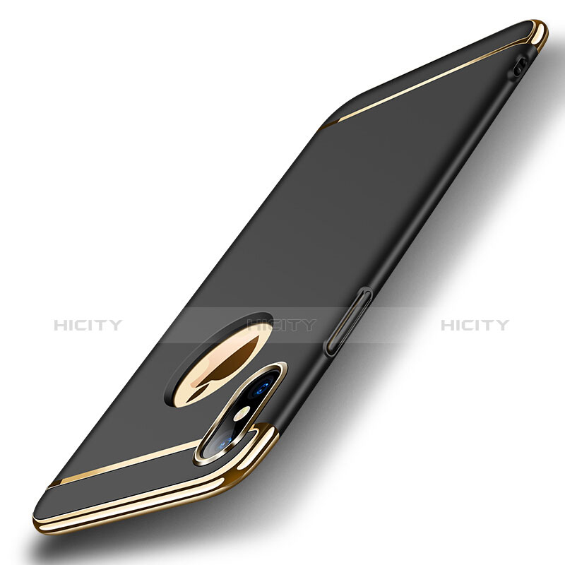 Etui Bumper Luxe Metal et Plastique pour Apple iPhone X Noir Plus