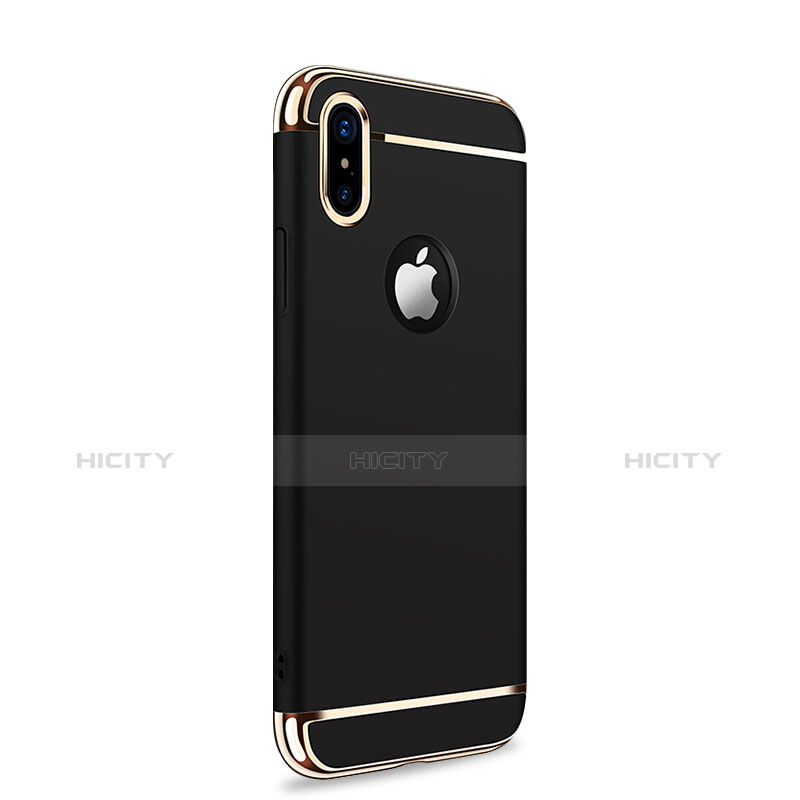 Etui Bumper Luxe Metal et Plastique pour Apple iPhone X Noir Plus