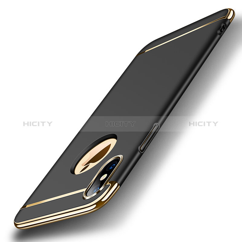 Etui Bumper Luxe Metal et Plastique pour Apple iPhone Xs Max Noir Plus