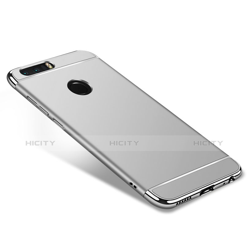 Etui Bumper Luxe Metal et Plastique pour Huawei Honor 8 Argent Plus