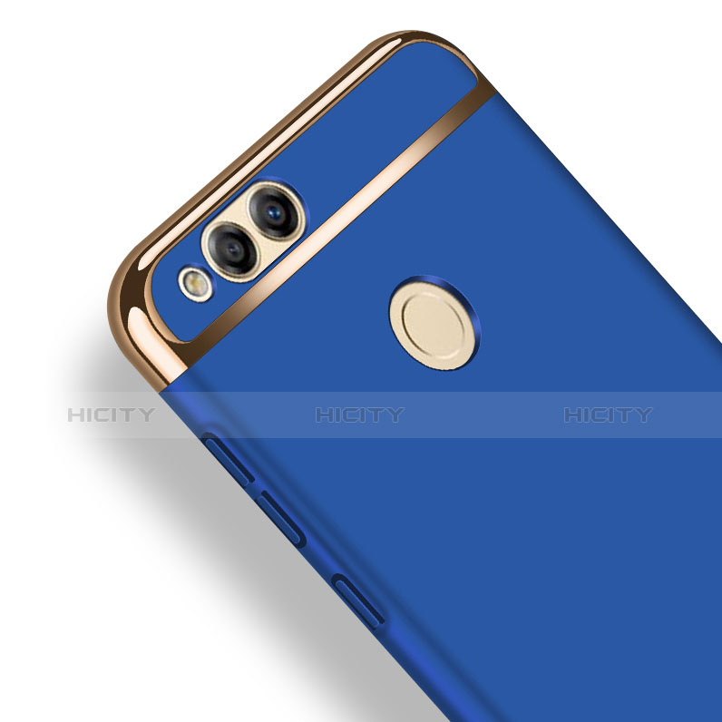 Etui Bumper Luxe Metal et Plastique pour Huawei Honor Play 7X Bleu Plus