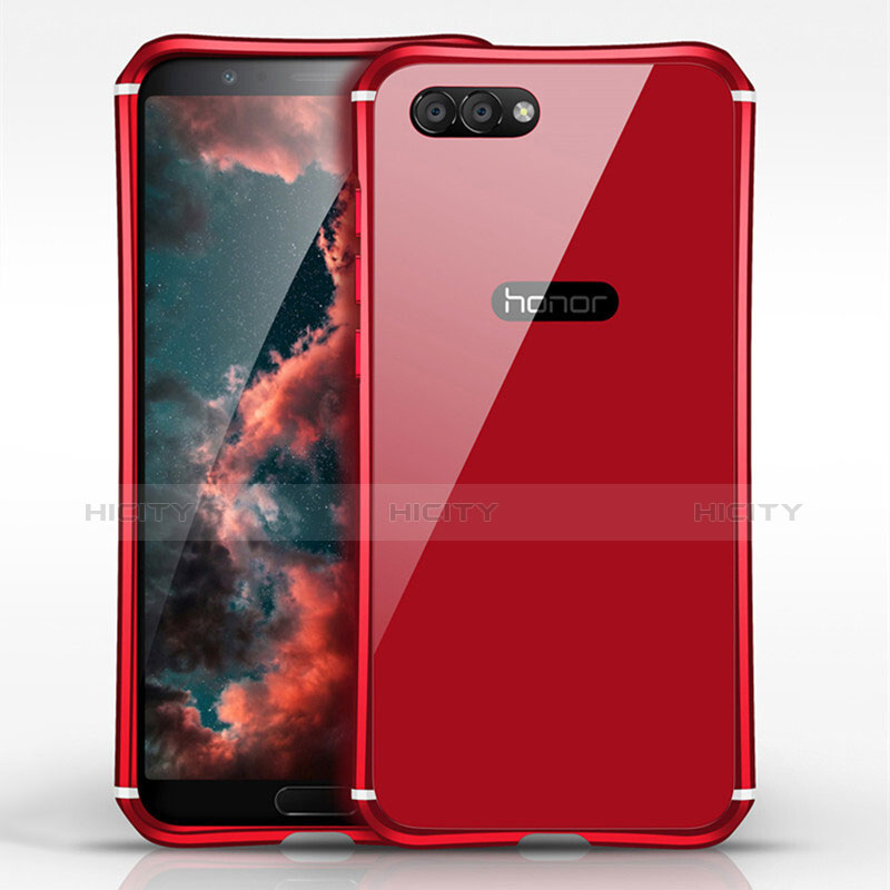 Etui Bumper Luxe Metal et Plastique pour Huawei Honor V10 Rouge Plus