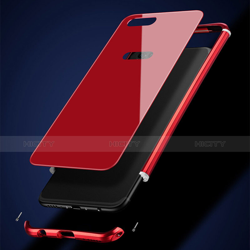 Etui Bumper Luxe Metal et Plastique pour Huawei Honor V10 Rouge Plus