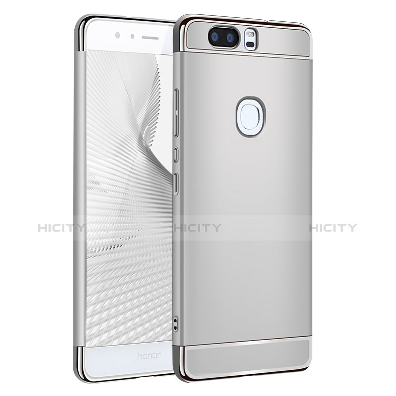 Etui Bumper Luxe Metal et Plastique pour Huawei Honor V8 Argent Plus