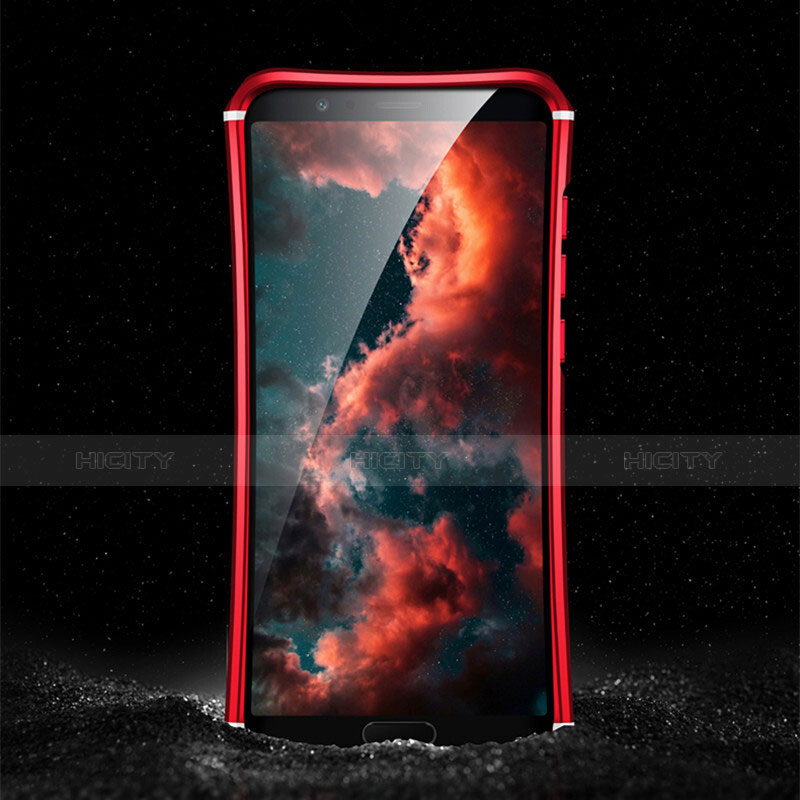 Etui Bumper Luxe Metal et Plastique pour Huawei Honor View 10 Rouge Plus