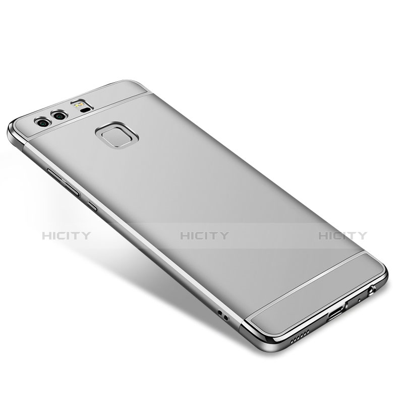 Etui Bumper Luxe Metal et Plastique pour Huawei P9 Argent Plus